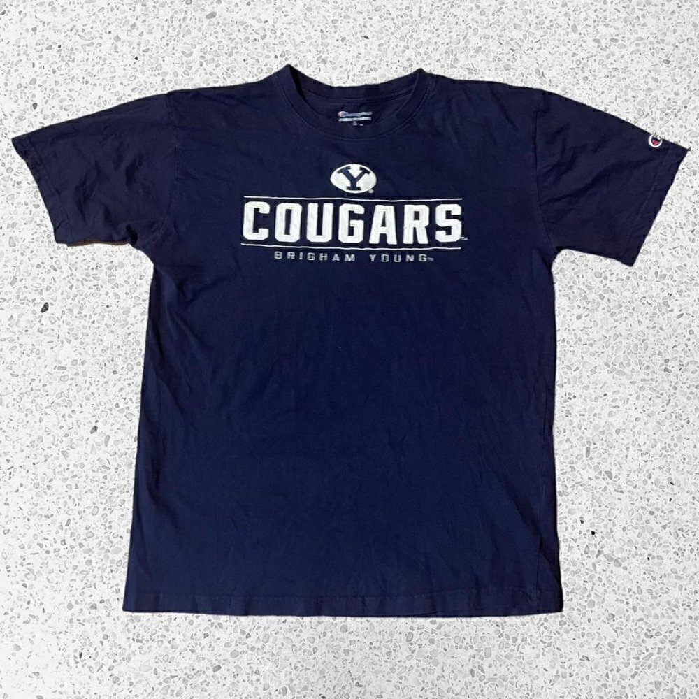 BYU Champion College Shirt navy blue men’s L - Picture 2 of 6